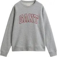 Gant Collegepaita meleerattu harmaa / tummanpunainen