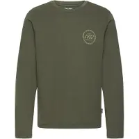 Blend Bhkiaran L/S Logo Tee - Khaki green - M