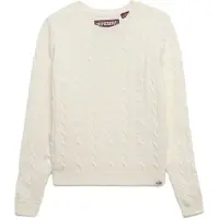 Superdry for woman. W6110801A Beige Essentials Cable Sweater (S), Casual, Cotton
