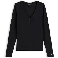 Tommy Hilfiger Tjw Slim Henley Ls Top - Black - XL