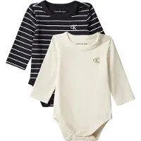 Calvin Klein Bodyt p/h - 2 kpl - Monogrammi - Turtledove/Black S - - 74 - Bodyt P/H