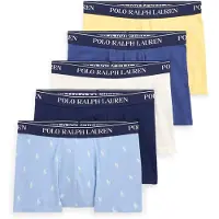Ralph Lauren Bokserishortsit 'Classic' laivastonsininen / pastellinsininen / keltainen / valkoinen