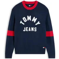 Tommy Hilfiger Neulepaita 'New Classics' tummansininen / kirkaanpunainen / valkoinen