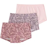 Lindex Boxer 3P Miniflower Aop - Pink - 86/92