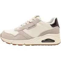 SKECHERS Matalavartiset tennarit 'UNO' ecru / tummanruskea / luonnonvalkoinen