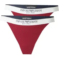 Emporio Armani Stringit tulenpunainen / musta / offwhite