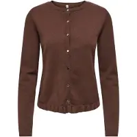 ONLY Onlcinderel Ls O-Neck Frill Cardi Cc Knt - Brown - XL