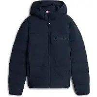 Tommy Hilfiger Detachable Hooded Branded Puffer - Navy - XL