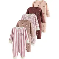 Next Yöpuku brokadi / syreeni / malva / ruosteenpunainen