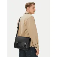 Calvin Klein Emblem Hw Flap Messenger - Black - ONE SIZE