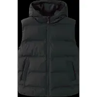 Mango Quilted Gilet With Hood - Black - 164