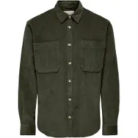 Only & Sons Onsalp 2Pkt Washd Cord Ls Shirt Noos - Green - XL