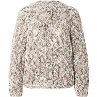 Rich & royal Neuletakki 'Cardi' vaaleanruskea / kuusi / vaaleanoranssi / valkoinen