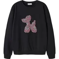 Name it Nkfnosso Ls Nreg Sweat Bru - Black - 134-140