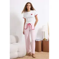 Trendyol Pyjama roosa / purppura / valkoinen