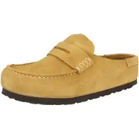 Birkenstock for man. 1033144 Naples Wrapped Leather Loafers (Regular Fit) mustard (41), Flat, Suede, None, Casual