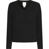 Calvin Klein Aop Pointelle Ls Top - Black - L