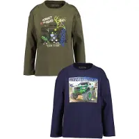 Blue Seven Paita tummansininen / khaki / limetti / valkoinen