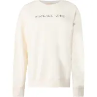 Michael Kors for woman. MR651Z64MY Off-white cotton sweatshirt with embossed logo (XS), Casual