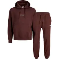 Jack & Jones Collegepaita 'JJESOHO' ruskea / valkoinen