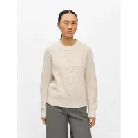 Object Neulepaita 'OBJSALLY' beige / vaaleabeige
