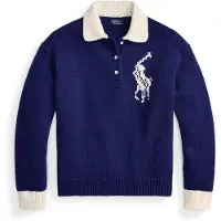 Ralph Lauren Neulepaita laivastonsininen / valkoinen