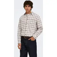 Only & Sons Paita 'ONSGUDMUND' ruskea / cappuccino / valkoinen