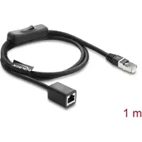 DeLOCK 81564, 1 m, Cat6, F/UTP (FTP), RJ-45, RJ-45, Musta