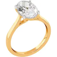 Midem Copenhagen yksikivinen timanttisormus 3,00ct keltakulta-175