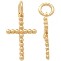 Lykken Crosses kultainen beaded ristiriipus
