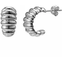 Lykken Casuals hopeiset croissant korvakorut 14mm