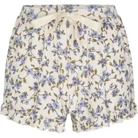 Hunkemoller Short Jersey Ruffle Print - Cream - XS