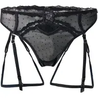 Hunkemoller Kat Hw Suspender String - Black - S