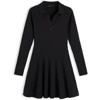 Tommy Hilfiger Tjw Rib Fit & Flare Polo Dress - Black - L