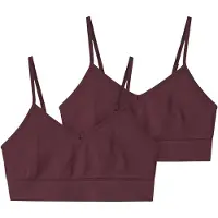 LMTD Nlfbetty Seamless Bralette 2P - Burgundy - 158-164