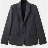 Mango Straight-Fit Suit Blazer - Brown - XS