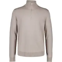 Lindbergh Soft Viscose Blend Half Zip Sweater - Beige - S