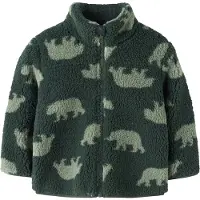 Name it Nmmmonico Teddy Jacket Aop Noos - Green - 86