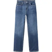 Mango Matilda High-Rise Straight Jeans - Blue - 38