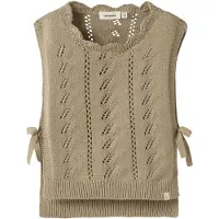 Lil´ Atelier Nmfleou Sl Knit Vest Lil - Beige - 104