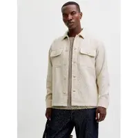 Jack & Jones Jjeregent Structure Overshirt Ls Sn - Cream - M