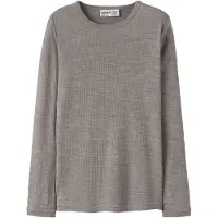 Name it Nknwax Wool Rib Ls Top - Grey - 146-152