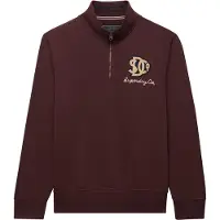 Superdry for man. M2014584A Burgundy Vintage Athletic half-zip sweatshirt (S), Casual, Cotton