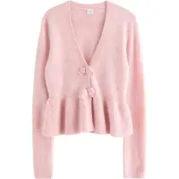 Lindex Cardigan With Peplum Design - Pink - 158/164