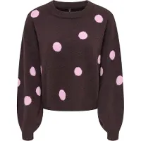 ONLY Onlrica Ls Detail O-Neck Cc Knt - Brown - M