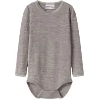 Name it Nmfwang Wool Needle Ls Body Solid - Grey - 92