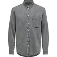 Only & Sons Onsorson Regular Yfm Dnm Shirt Noos - Grey - L