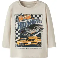 Name it Nmmjunior Hotwheels Ls Nreg Top Box Mat - Beige - 92