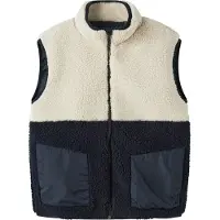 Name It Kids Nkmmacey Teddy Vest Block - Navy - 152