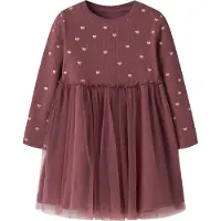 Name it Nmfnadja Ls Dress Noos - Burgundy - 122